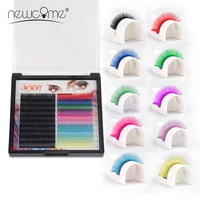 newcome new colors faux eyelash extension 0 07mm individual grafting eye lashes extension maquiagem cilios makeup tools