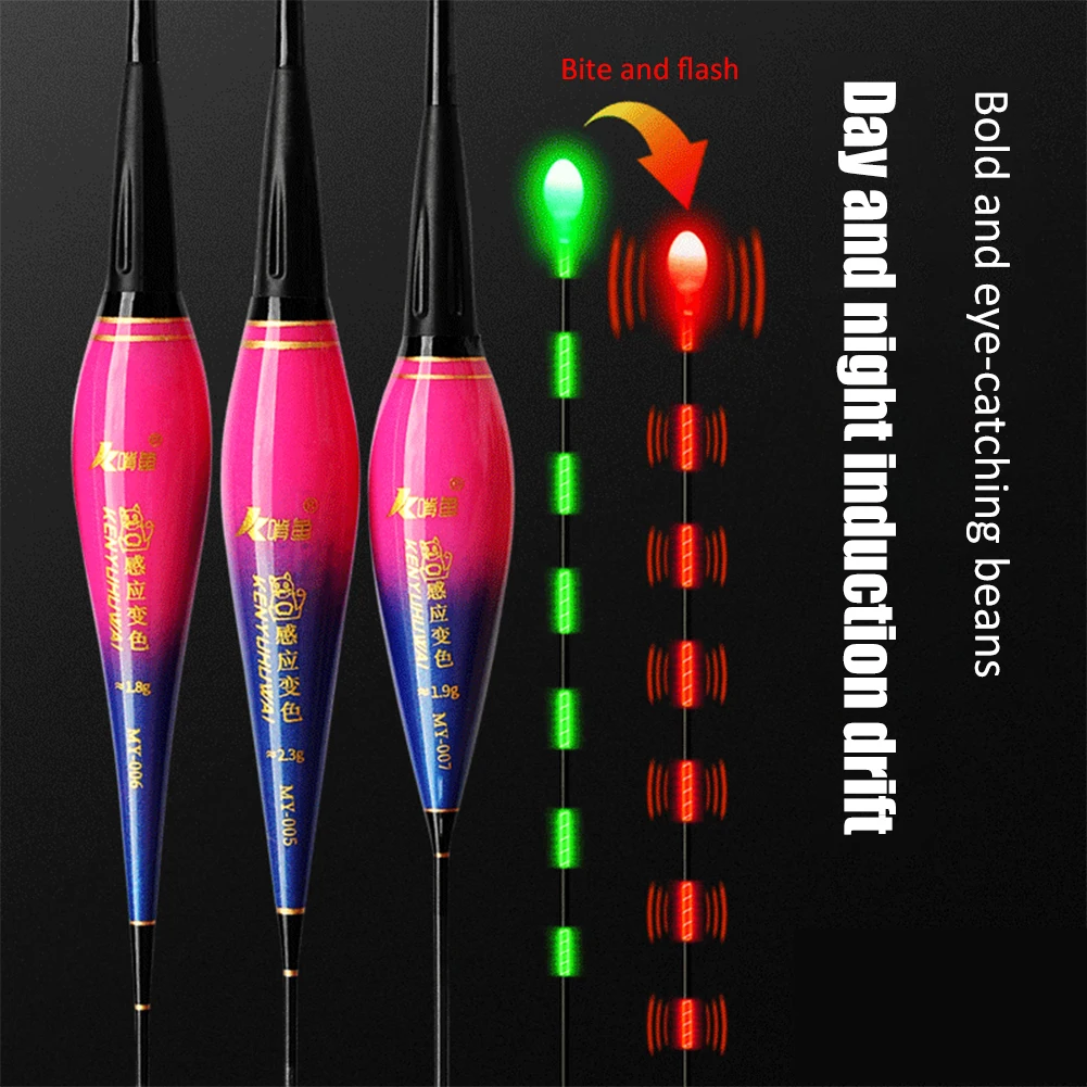 

Luminous Fishing LED Light Floats Electronic Buoy Highly Sensitive Fish Bite Remind Buoy Change Color Night Fishing Float Tackle