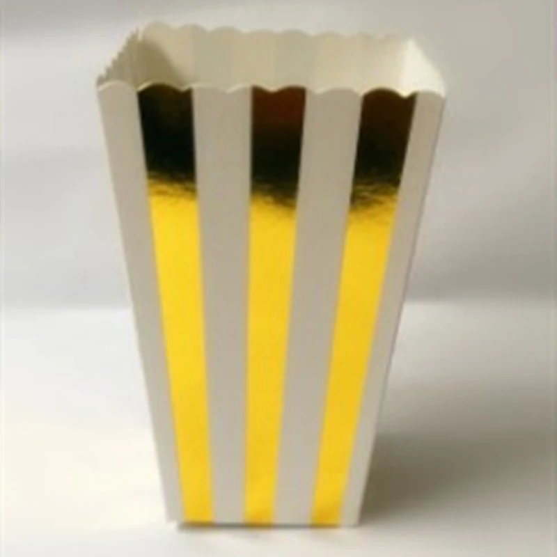 Серебряная бумажная попкорн Золотая посуда Золотые сумки фильм день рождения