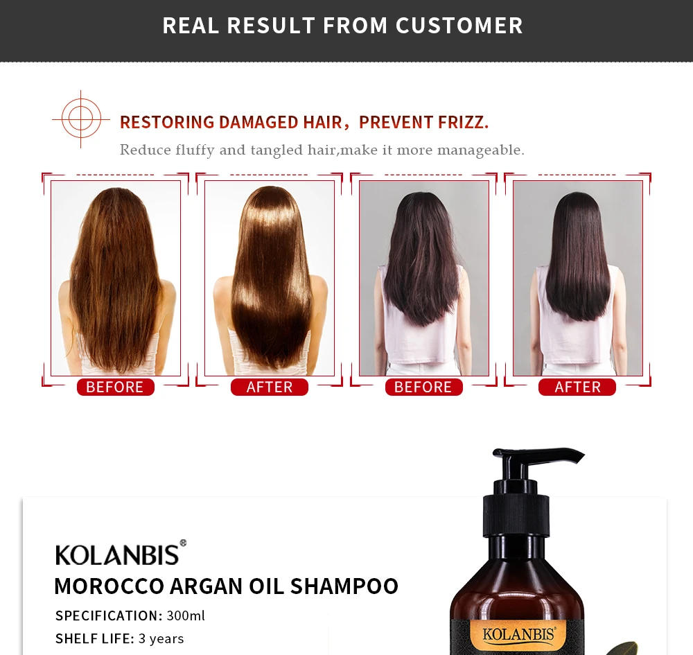 Hair Straighten Shampoo Hair Smooth Conditioner Glossing Moroccan Argan Oil Keratin Hair Treatment Anti Frizz Hair Moisturizer