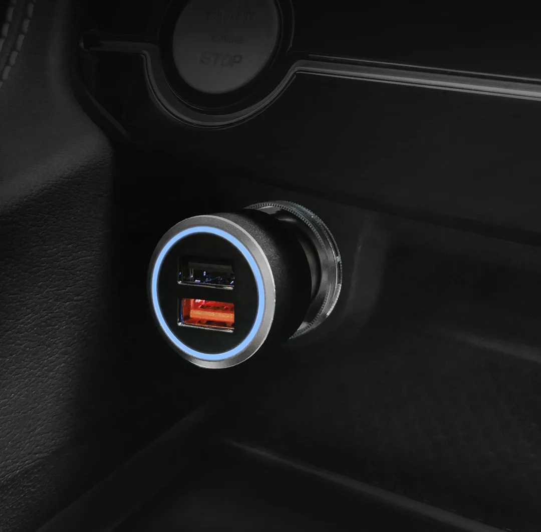 Xiaomi 70Mai Металлический Двойной Автомобильное зарядное устройство QC3.0 интеллектуальная Быстрая зарядка двойной USB выход для samsung S8 iPhone 6 7 8 Plus