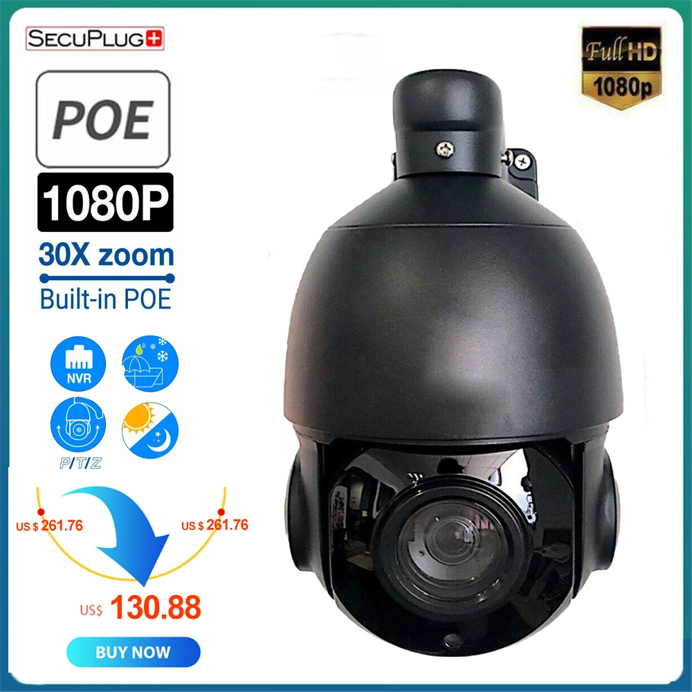 Скоростная купольная камера видеонаблюдения POE 100 м ИК видение 4K IP s WDR Defog 8 Мп 5 HD