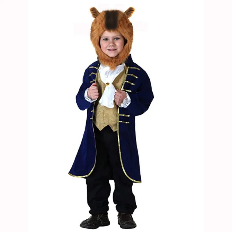 

New Cute Children Beauty And Monster Beast Costume Prince Boys Halloween Carnival Party Performance Costume
