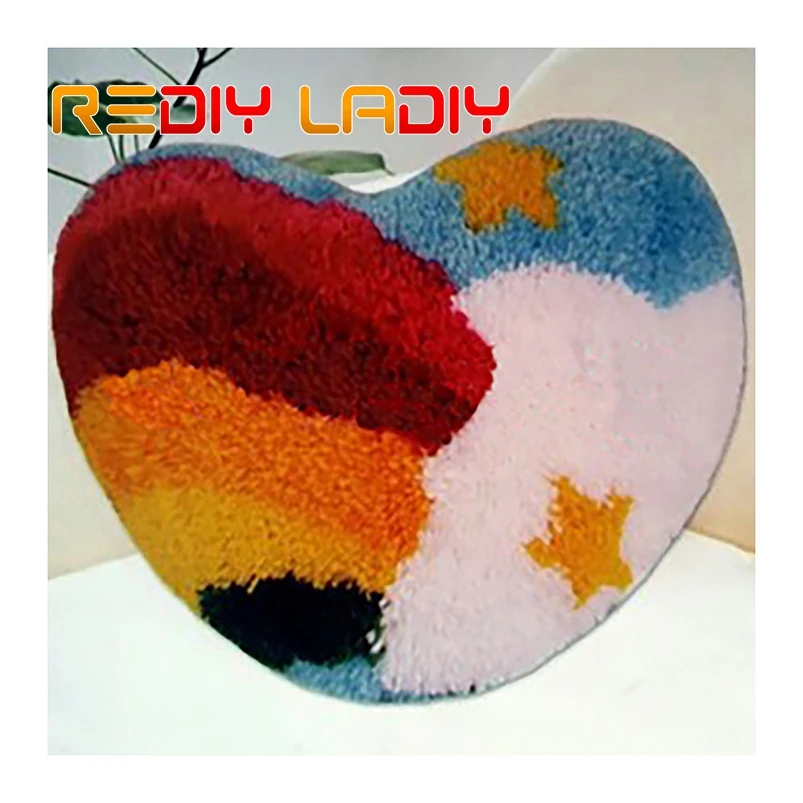 Набор крючков с защелкой сделай свой собственный коврик радуга любовь вязание