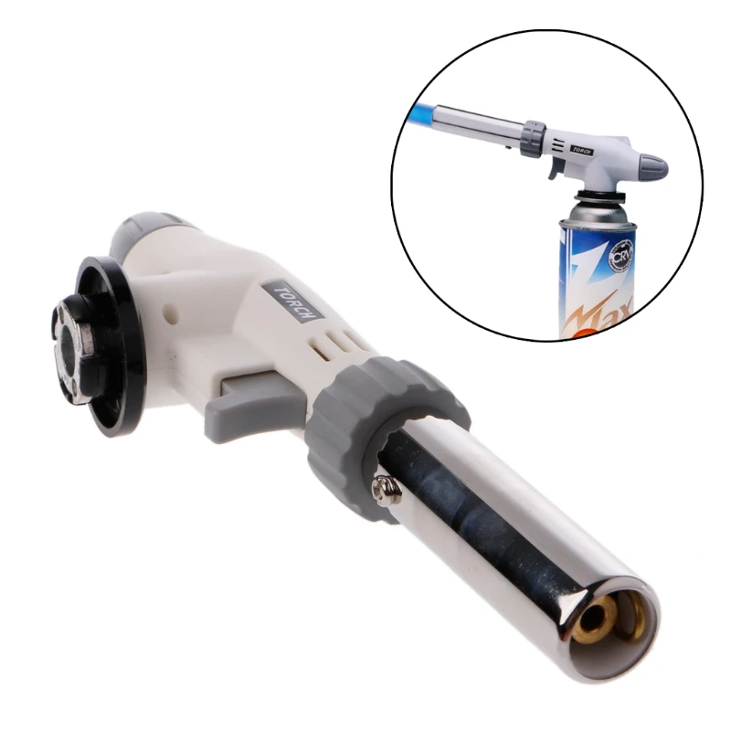 

New Gas Torch Flame Gun Blowtorch Cooking Metal Flame Gun Welding Gas Torch Lighter Heating Ignition Butane Portable Camping