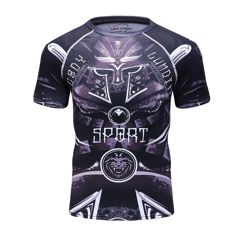 

Custom Full MMA Digital Printing Clothes Compression Short Sleeve T-Shirts