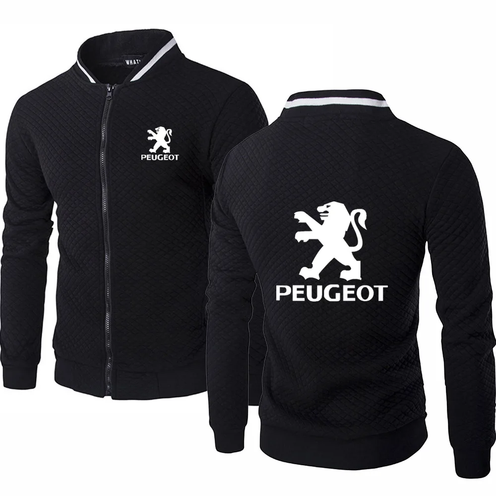 

2020 new Spring Autumn Men's pullover Peugeot Car Logo Print Casual Men's jackets Solid color Men's Sweatshirt