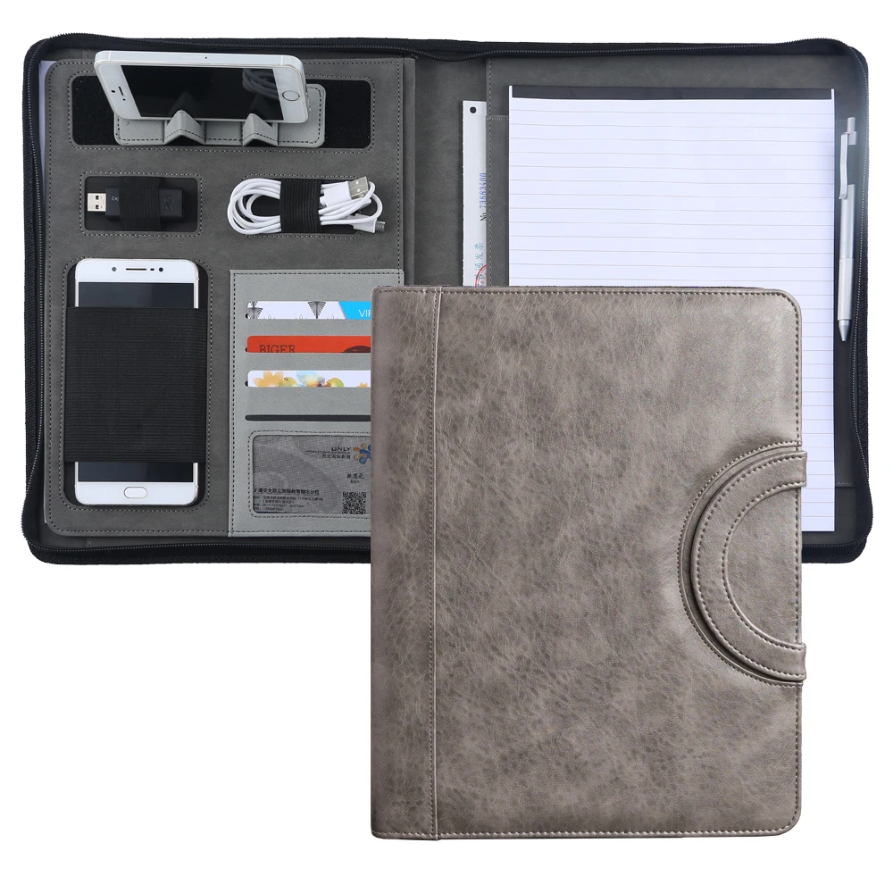 A4 Padfolio буфер обмена рельефный логотип Водонепроницаемый Сумка-папка с ручкой