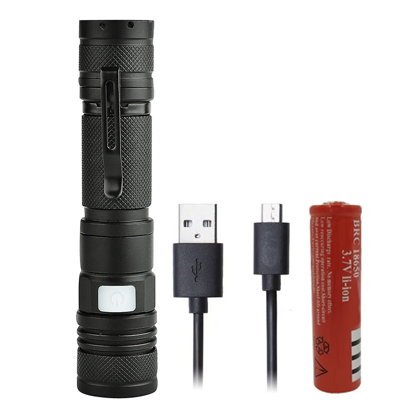 Option B Litwod Z201301 XM-L2 U3 Micro USB Перезаряжаемый светодиодный фонарик масштабируемый 5 режимов Переключатель алюминиевый фонарь фонарик факел - Испускаемый цвет: Option B