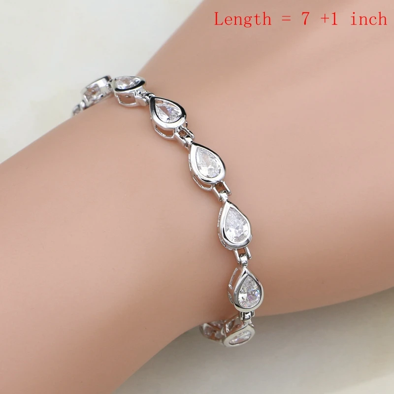 Ювелирные изделия для невесты из натурального серебра 925 пробы с белым фианитом