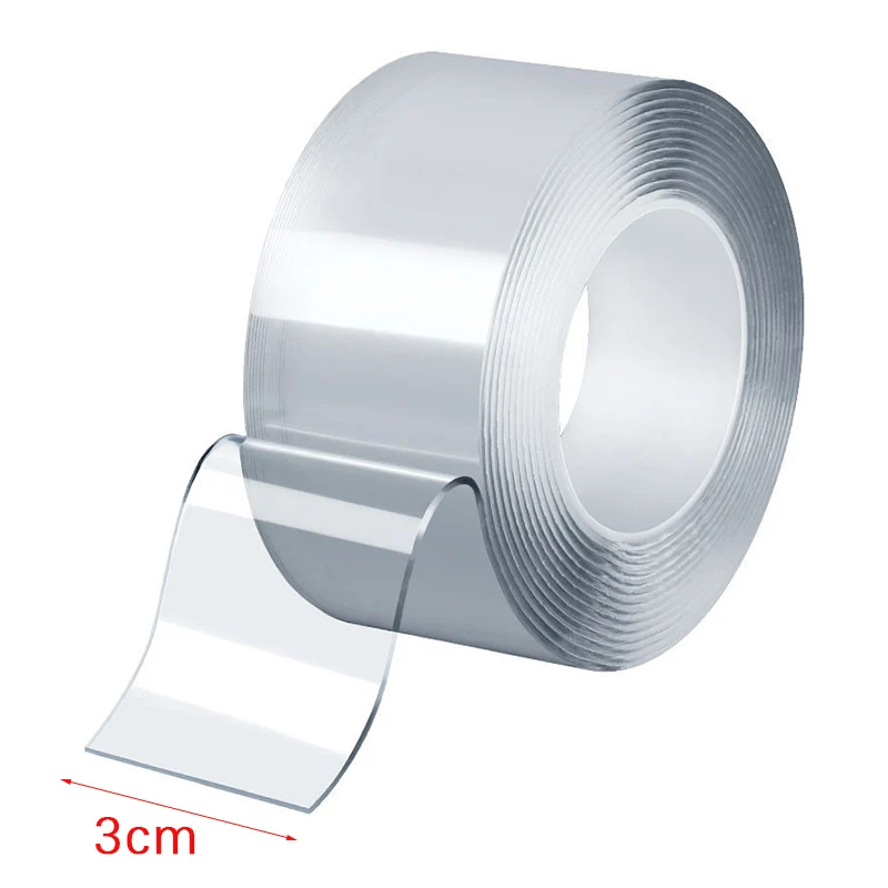 

1/2/3/5m Reusable Double-Sided Tape Nano Magic Adhesive Multipurpose Nano-Adhesive Tape No Trace Washed Glue Loop Disks Tie Glue