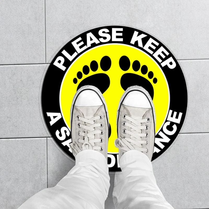 

10Pcs Floor Decals-12inch Round Stickers-Waterproof -Easy to Clean