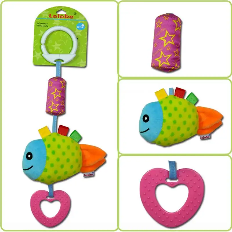 Baby Rattle Toys Stroller Lathe Car Seat Cot Hanging Animal Plush Toy Toddler Play Travel Newborn Infant Early Educational Games | Игрушки и