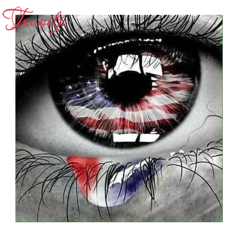 5d Национальный флаг алмазная вышивка красивые глаза живопись крестиком картина