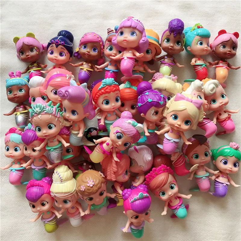 

3Pcs Mermaid Doll Bloopies Shellies Mermaid Bath Squirt Doll Toy Kids Dolls Toys Girls Kids Gifts
