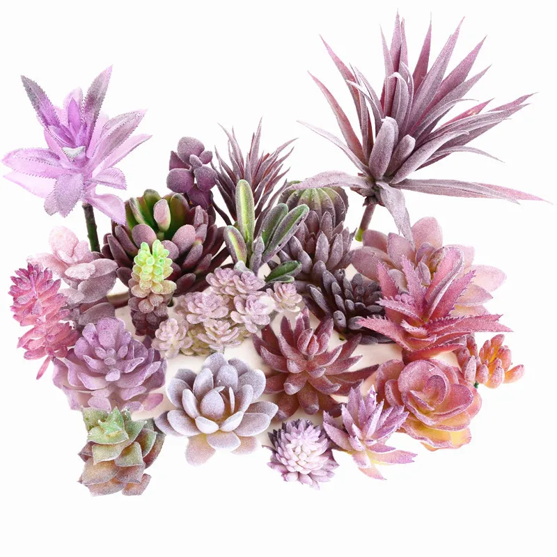 Искусственные пурпурные суккуленты украшение для дома на Рождество Хэллоуин