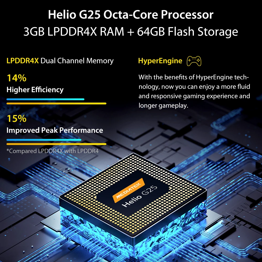 Смартфон UMIDIGI A9 Android 11 глобальная версия дюйма Helio G25 восемь ядер 3 ГБ + 64 6 53 тройная