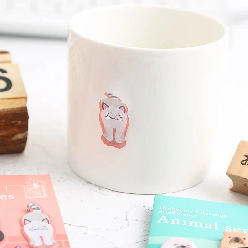 1 шт. мультфильм Блокнот милые блокноты студент бумаги для заметок на клейкой