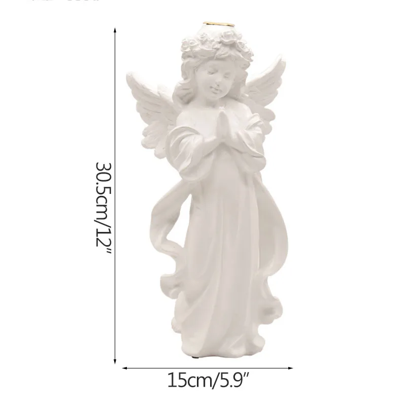 

Strongwell European Pray Angel Sculpture Candle Holder Vintage Candlestick Crafts Home Decoration Wedding Furnishing Girl Gift