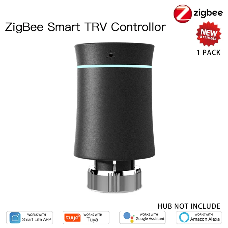 

Tuya ZigBee3.0 New Radiator Actuator Valve Smart Programmable Thermostat Temperature Heater TRV Alexa Voice Control