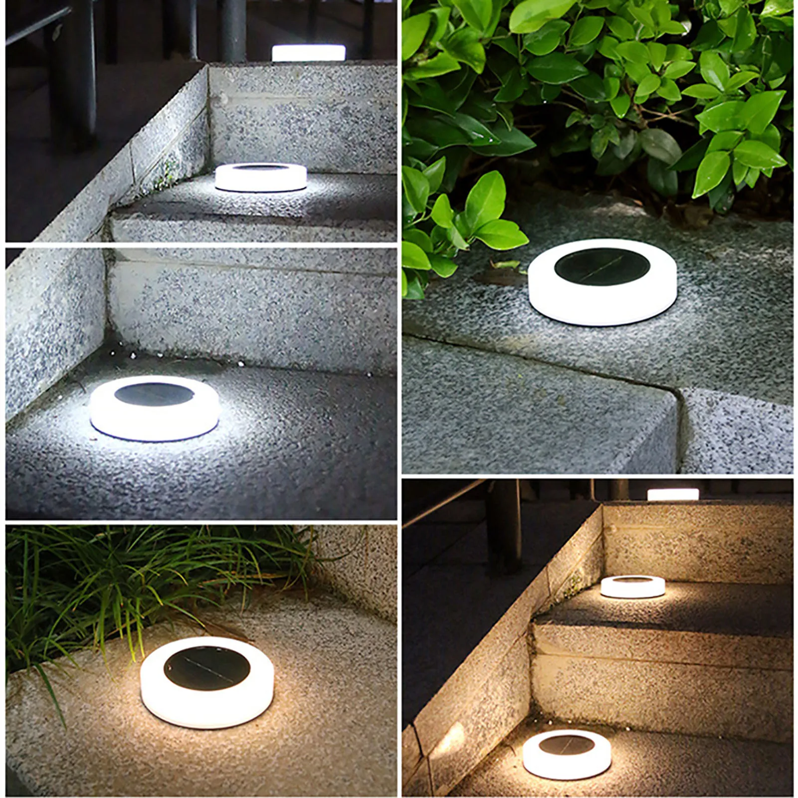 

4pcs LED Step Light Indoor Outdoor Stair Solar Lamps Wireless Bright LED Stair Solar Lamps Waterproof Stainless Fence Outdoor