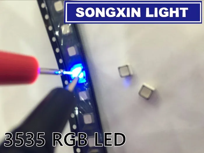 100 шт. smd СВЕТОДИОДНЫЙ led rgb PLCC6 3-в-1 SMD LED полноцветсветодиодный 3535 RGB 3-чиповый