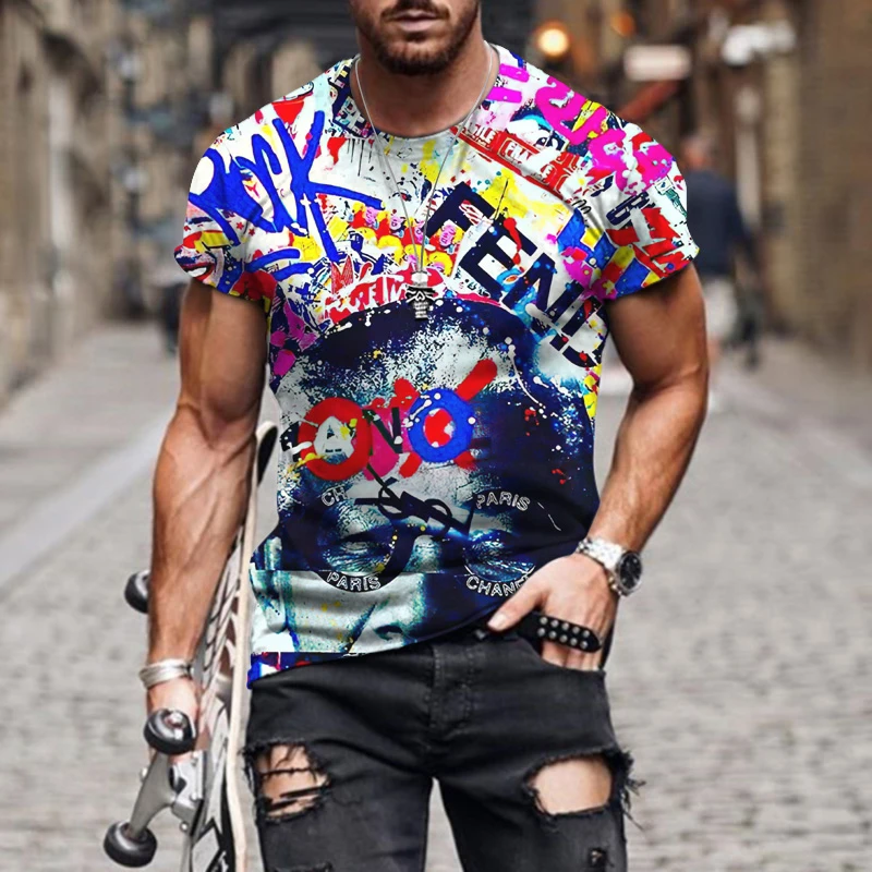 

Spring Summer 3D Printing T-shirts Men's and Women's Clothing Casual Oversize T-shirt Short Sleeve Custom Sportswear Sweatshirt
