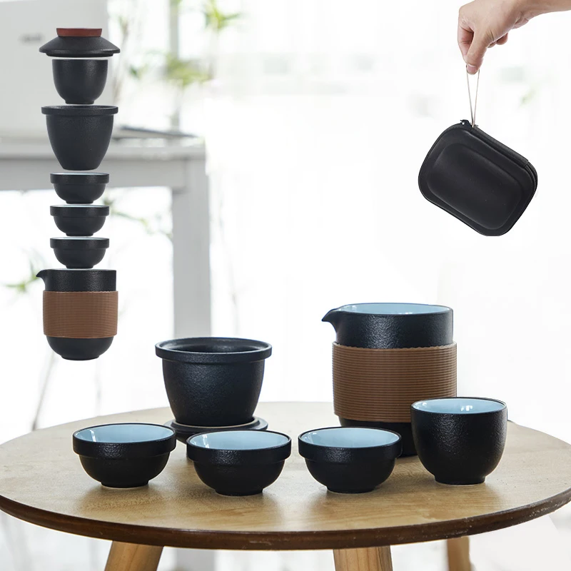Керамический чайник TANGPIN черная глиняная посуда чайные чашки gaiwan чайный набор