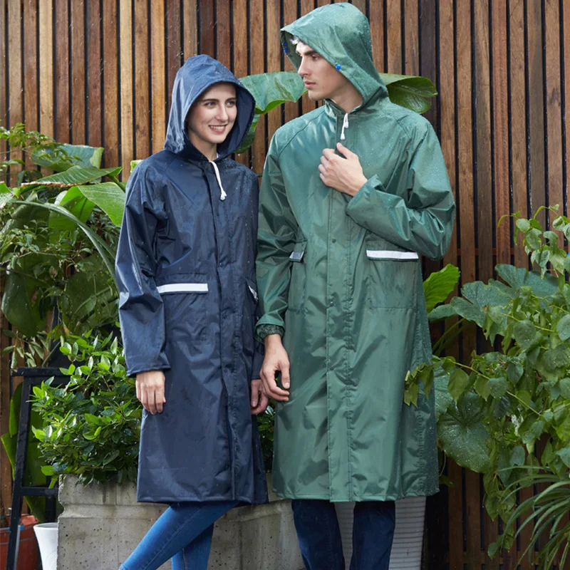 

Adult Outdoor Waterproof Raincoat Women Scooter Motorcycle Overall Raincoat Suit Men Black Plastic Regenponcho Rain Gear QEA60YY
