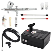 ophir complete temporary tattoo airbrush set compressor 100v 240v 3 tips dual action airbrush kit for nail artac034ac070ac011