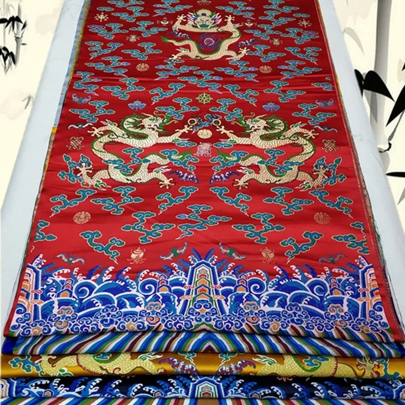 Подвеска дракон халат традиционная китайская куртка Cheongsam материал сценическое украшение прядильная ткань жаккардовая атласная парча ткань