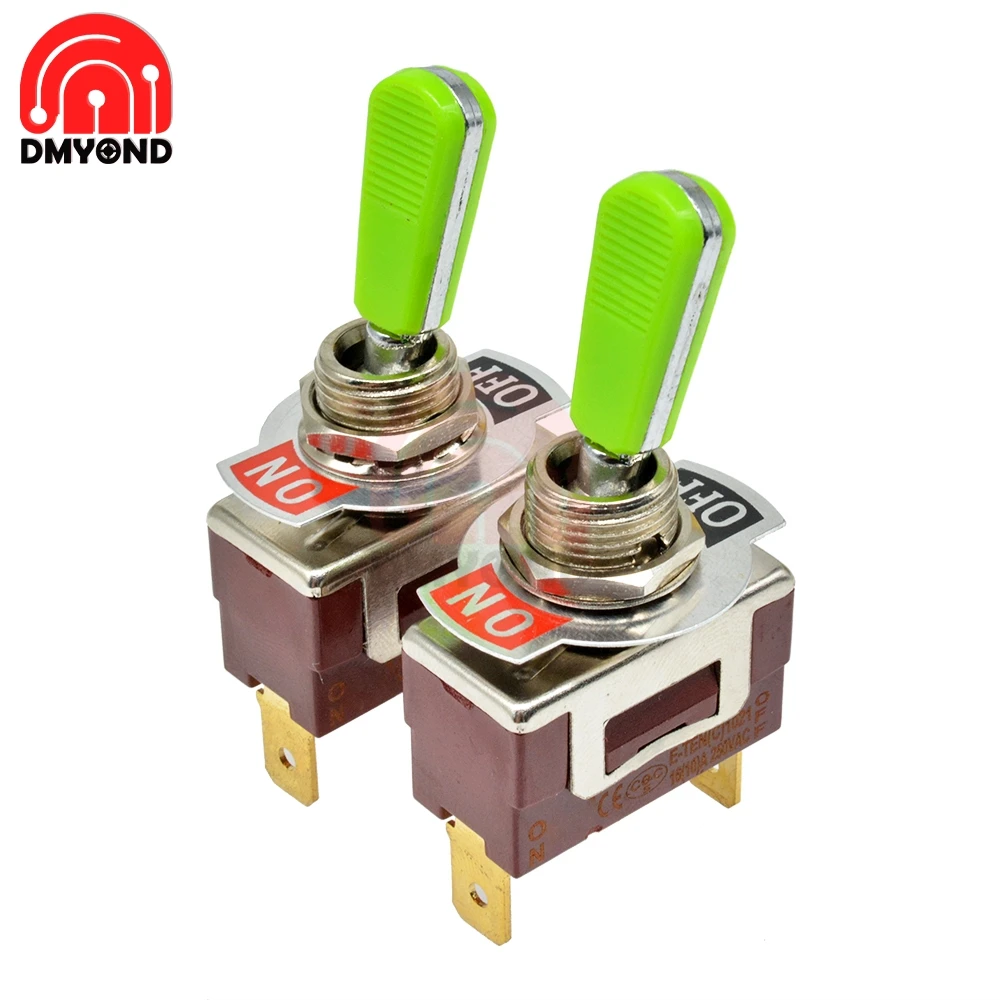 12mm Toggle Switch S Double Throw SPDT ON-OFF 250V/16A 1/4 Inch Mounting 3 Position 2Pin 2 Pin | Обустройство дома