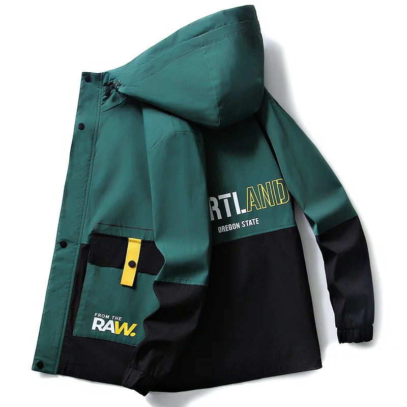 

New Spring autumn jacket Men Korean Style Windbreak Men Casual Hoodies jacket Fashion Men's Hooded Outerwear New Colorful Male