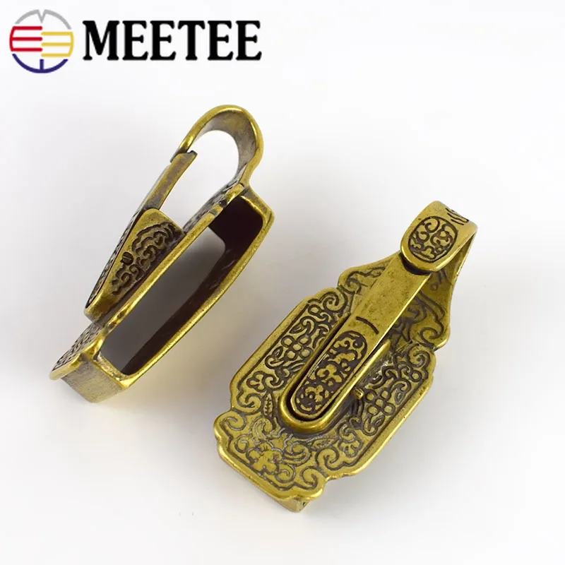 1 шт. ретро Твердый латунный автомобильный брелок с пряжками поясной кошелек