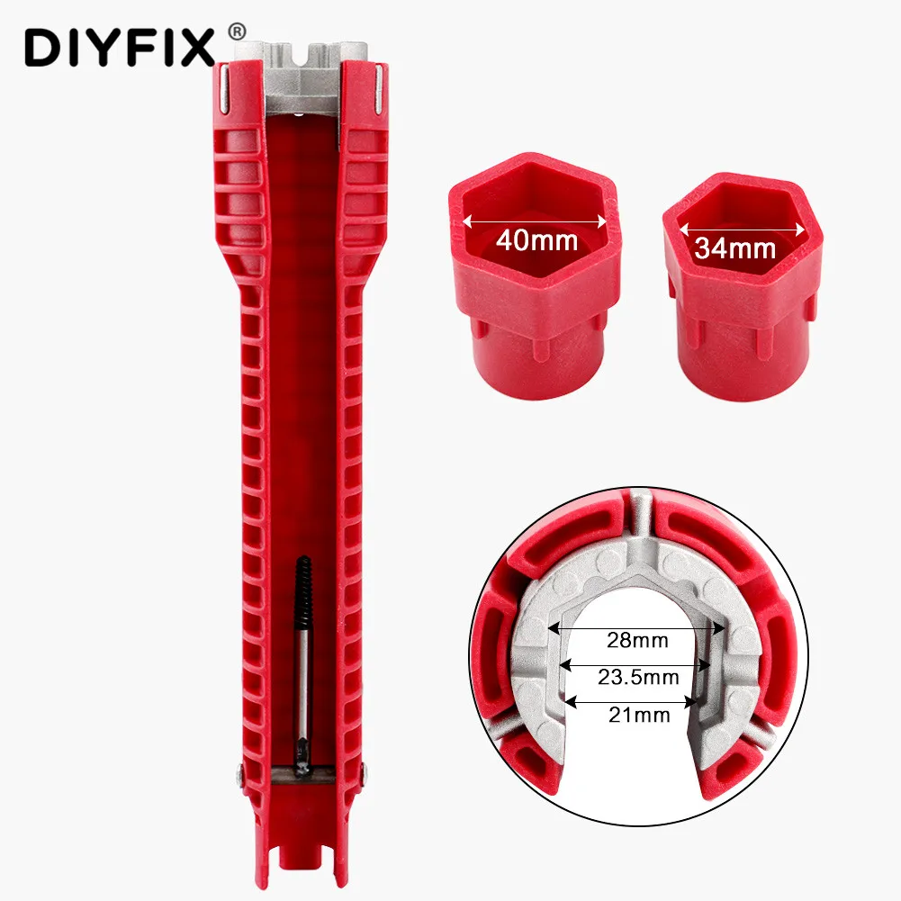 8 in 1 Wrench Кран и раковина монтажный ключ вода трубный гаечный ключ противоскользящая ручка двойной простой гаечный ключ инструмент удлиненный дизайн дома ручные инструменты - Цвет: 8 in 1 Wrench