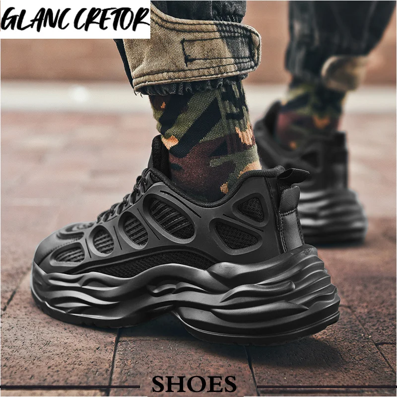 

2021 Spring Designer Unisex Sneakers Men Chunky Shoes Thick Sole Couples Shoes Trend Men's Dad Shoes High Quality Men's Shoes