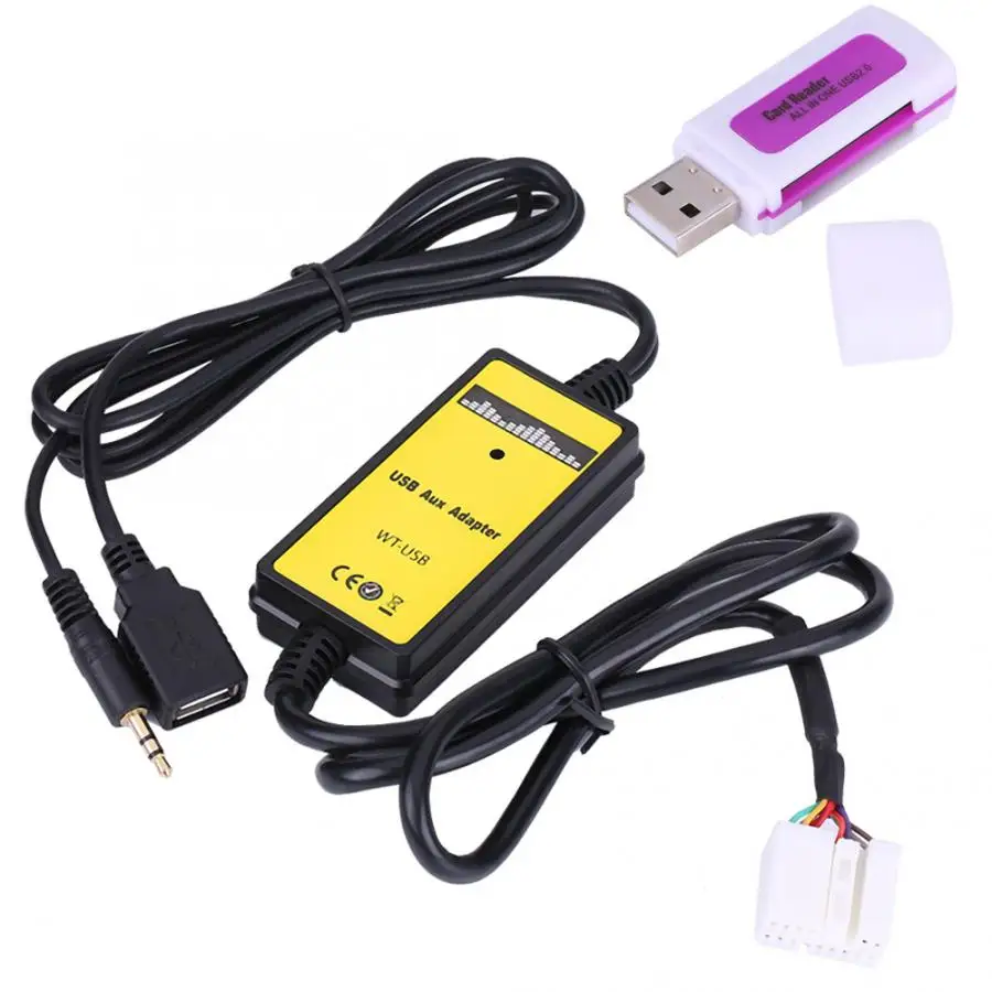 Адаптер для Honda CRV Accord Civic Odyss Fit City DC 12 В Автомобильный USB Aux In адаптер mp3 плеер кабель