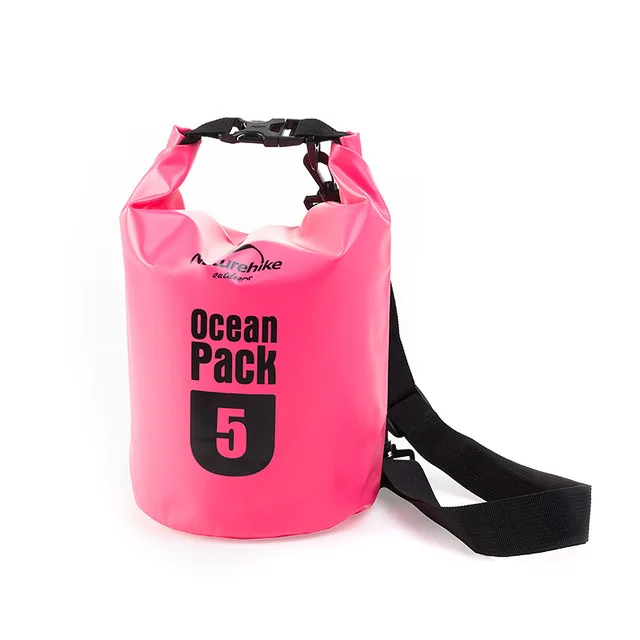 Pink 5L Naturehike сверхлегкий водонепроницаемый наплечный сухой мешок с ремнями 500D Толстая сумка для воды речной поход мешок Кемпинг лодки сумка - Цвет: Pink 5L