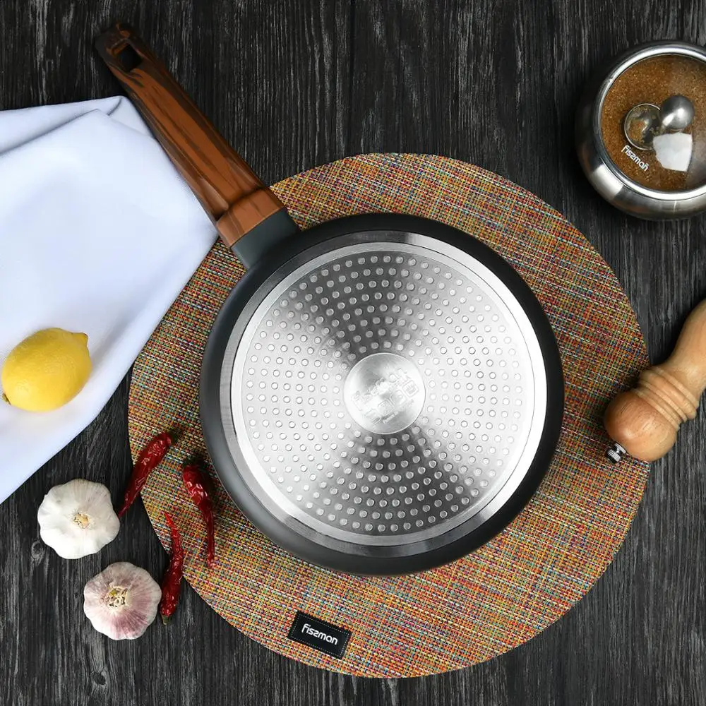 Серия FISSMAN CAPELLA глубокая сковорода черная алюминиевая индукционная плита с