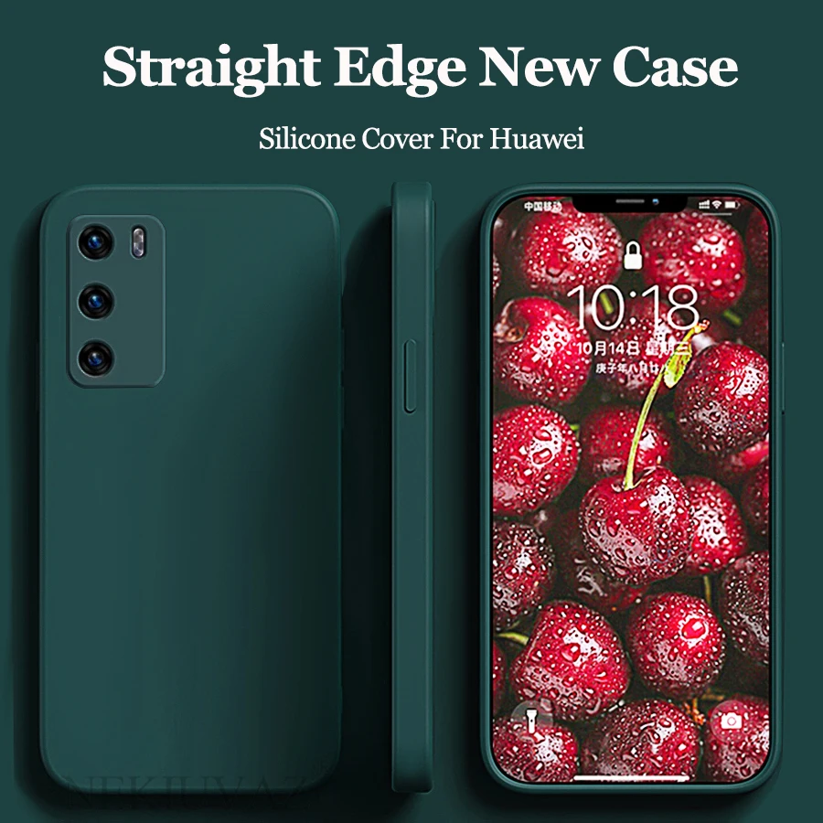 Чехол для Huawei P40 Lite 4G 5G P20 P30 Pro Mate 20 30 40 Nova 5i 3i силиконовый чехол квадратный Honor 9A