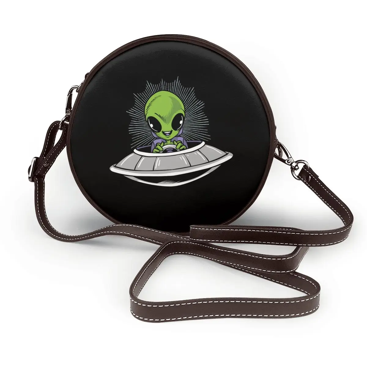 

Alien Shoulder Bag Woman Bulk Round Bag Aesthetic Leather Outdoor Purse