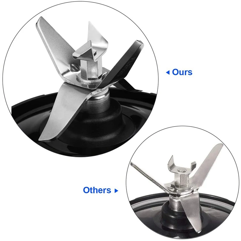 Запчасти для авто Блендер с ниндзя 2 шт 7 плавники нижнего лезвия и 1 шт. резиновая