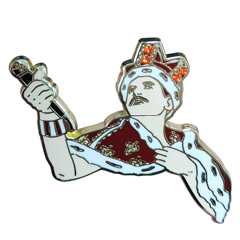 Freddie Mercury king брошь Queen band легендарный художественный аксессуар|Броши| |