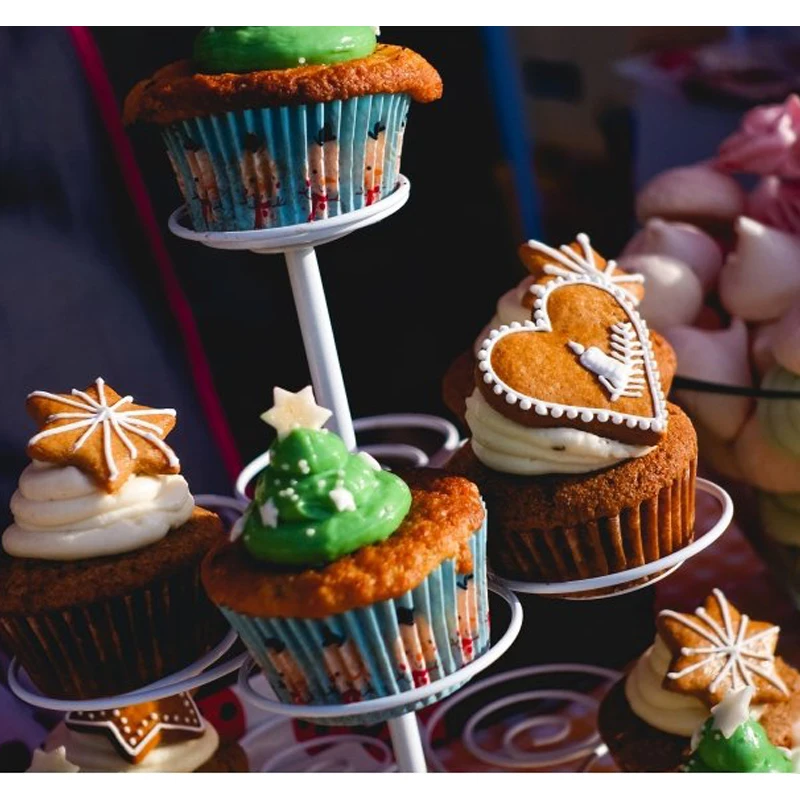 48/24 шт за лот рождественские украшения торта флаг чашки торт выпечки Бумага