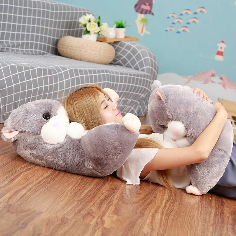 

Creative love apartment with the same section of hamster waist pillow pillow cute mouse plush toy cartoon cute mouse doll pillow