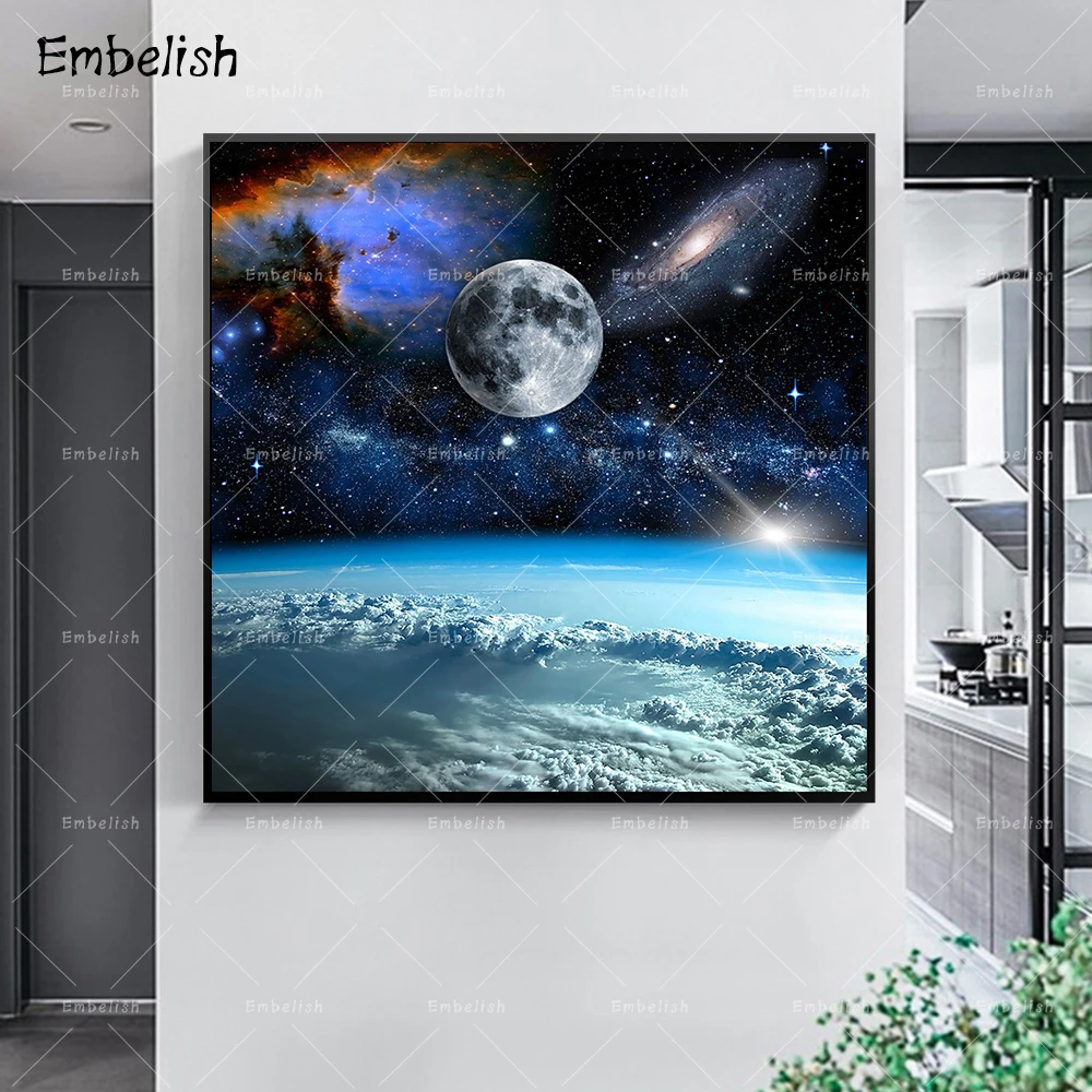 

Embelish 1 Pieces Abstract Space Cloud Landscape Modern Home Decor Wall Art Pictures For Living Room HD Print Canvas Paintings