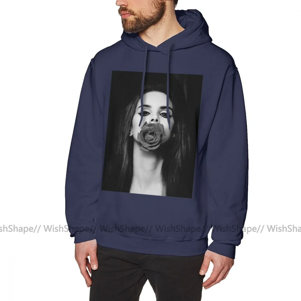 Lana Del Rey худи Lana Del Rey толстовки X пуловер с длинным рукавом Толстовка серая мужская Свободная Стильная хлопковая зимняя Толстовка - Цвет: Navy Blue