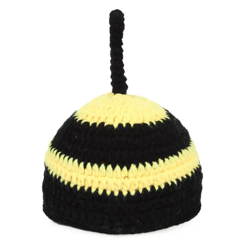 Conjunto de 2 unids/set de accesorios de fotograf&iacute;a para beb&eacute; reci&eacute;n nacido, conjunto de ropa de punto de ganchillo hecho a mano, gorros suaves de animales para beb&eacute;, accesorios para fotos-5