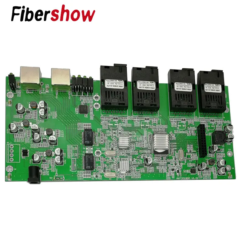 Гигабитный коммутатор Ethernet оптоволоконный оптический промышленного класса 4*155 м