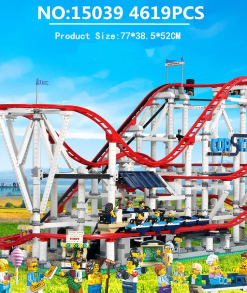 

4619 шт., Детский конструктор «американские горки»